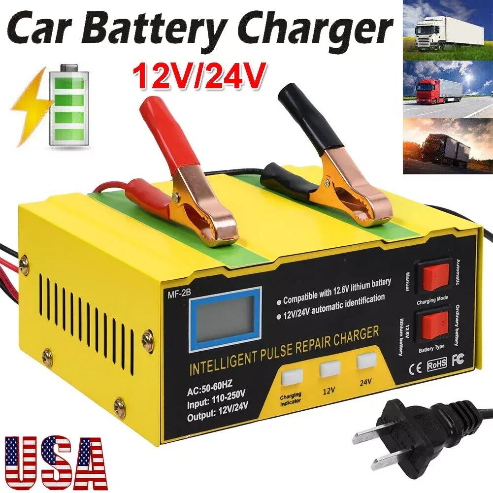 

Car Battery Charger Heavy Duty 12v/24v 180w 10a Smart Automatic Intelligent Repair