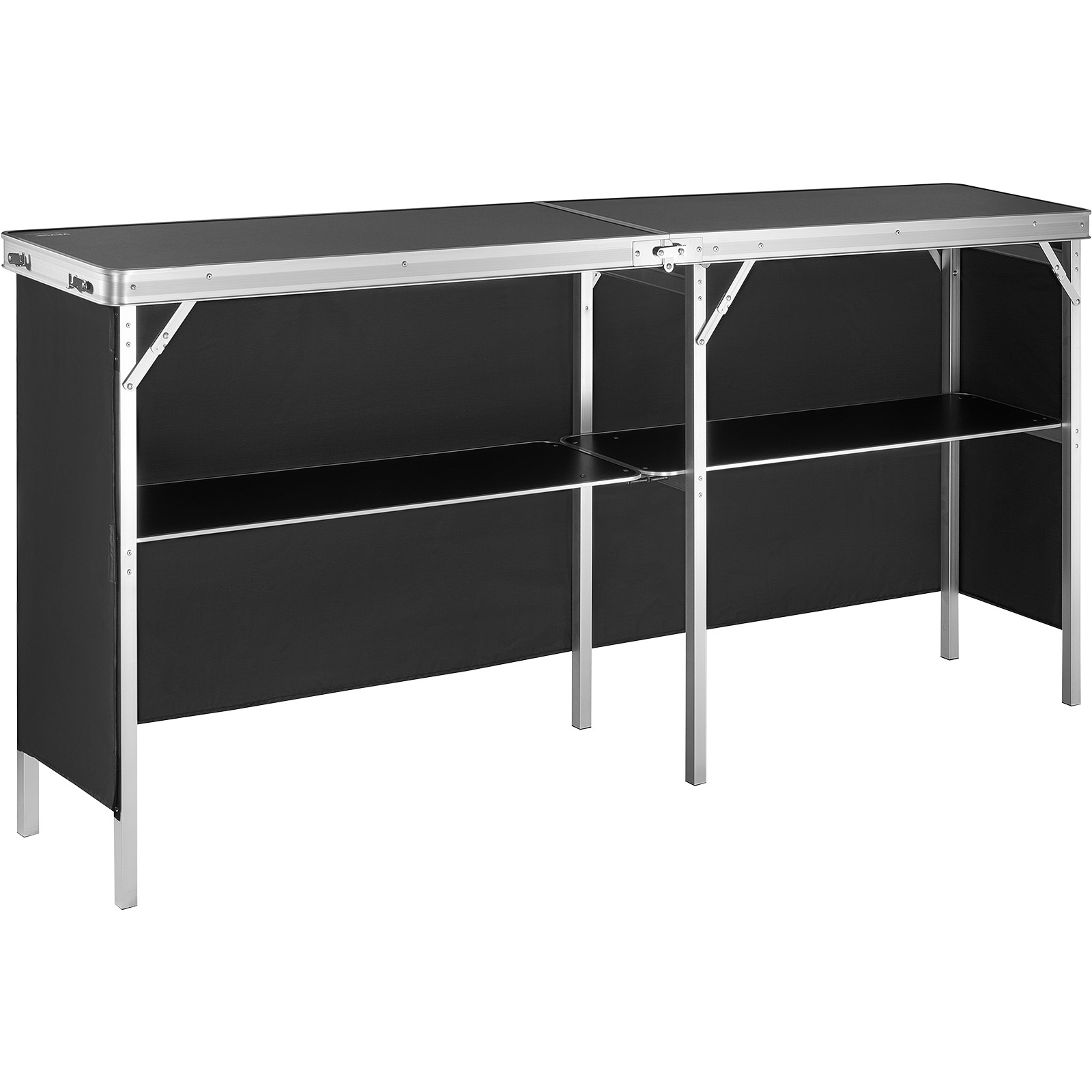 TEMU Vevor Extra Long Folding Portable Bar Table - Tradeshow Podium Table For Indoor, Outdoor, Party, Picnic, Exhibition, Includes Carrying Case,