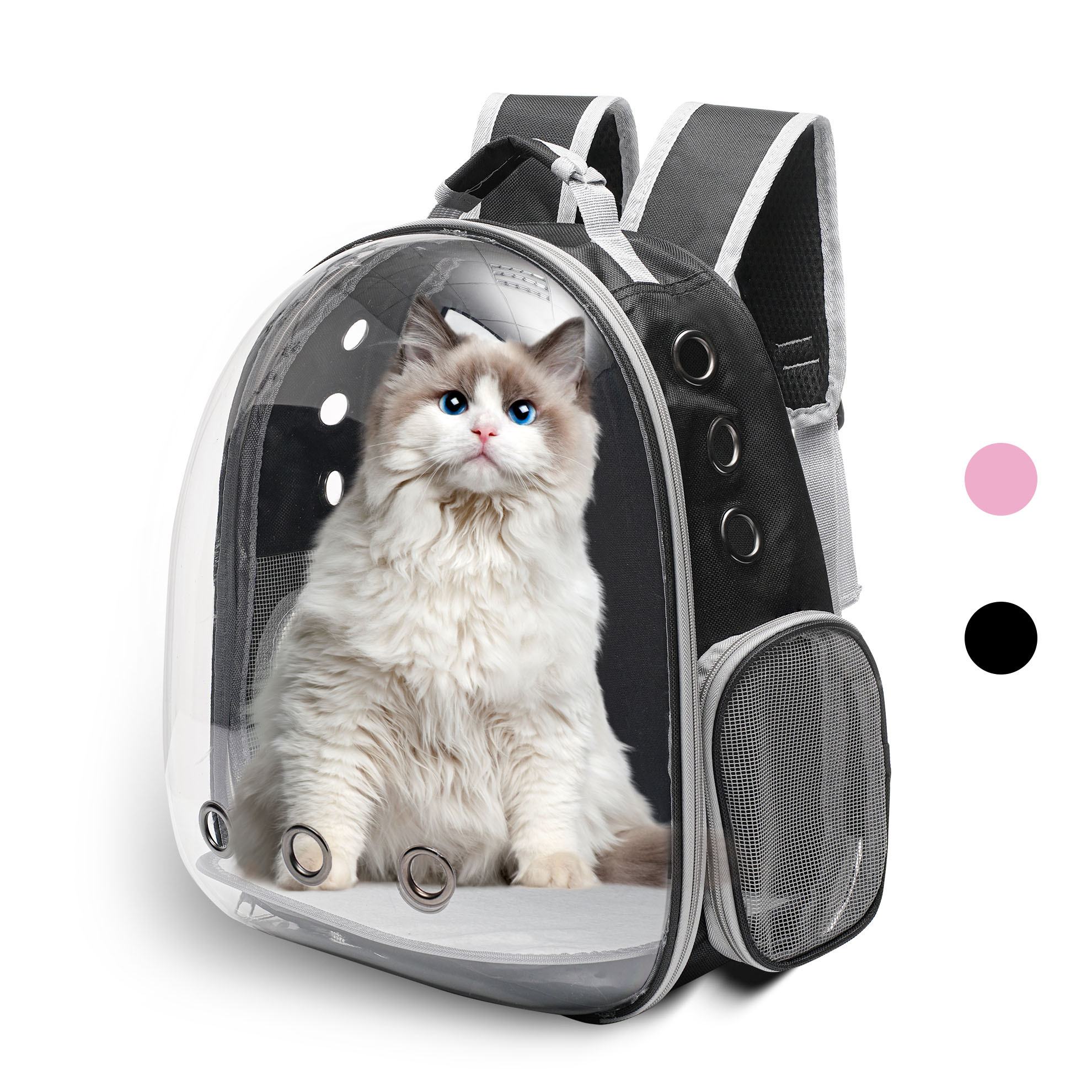 TEMU Vivicreate Cat Backpack Carrier, Pet Cat Carrier With Ventilated Design For Carrying Puppy Cats, Back Pack Bag Space Capsule For Traveling/hiking/camping/outdoors