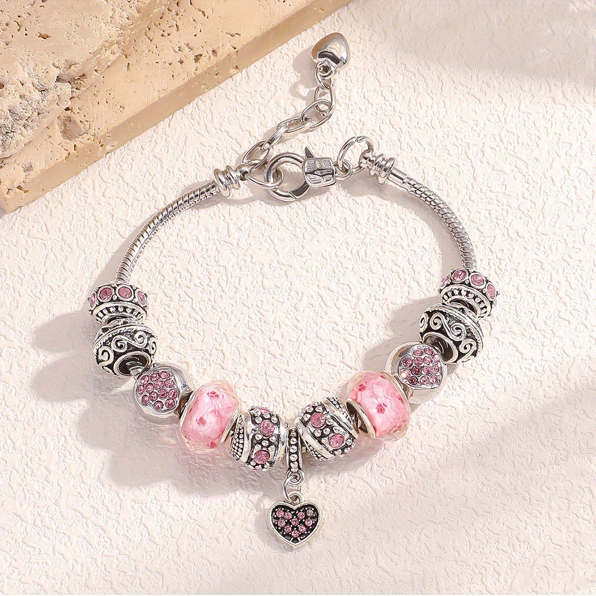 

1 Stylish Pendant Bracelet, Jewelry Gift With Beaded, Pendant And Adjustable Chain For Gift