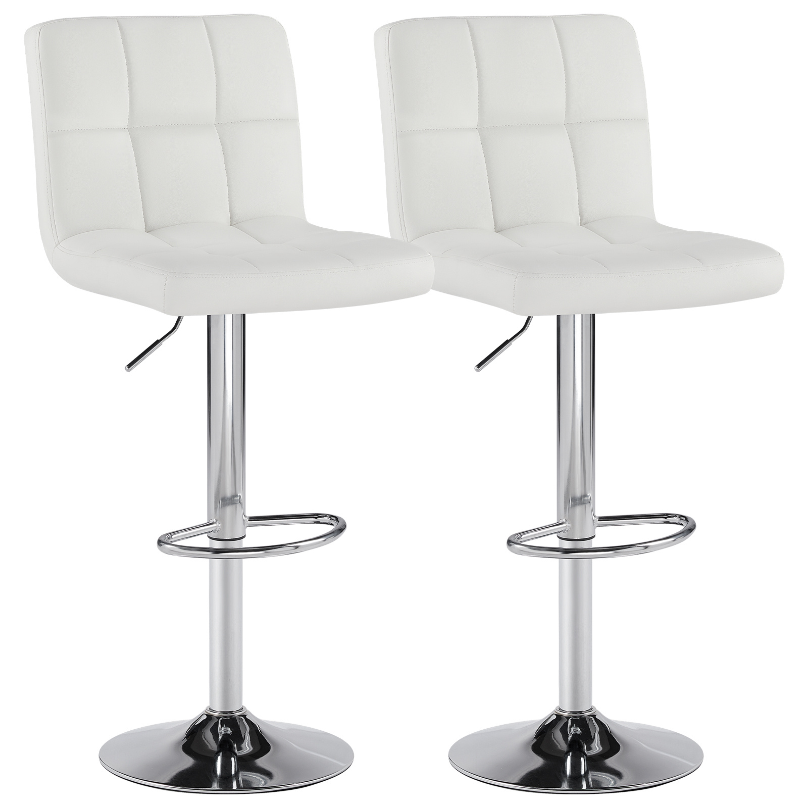 mcq bar stools set armless adjustable swivel barstools pu leather hydraulic kitchen counter height bar stools thickened seat cushion with back Product details 1