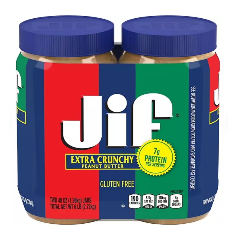 TEMU Jif Extra Peanut Butter, 48 Oz., 2 Pk.
