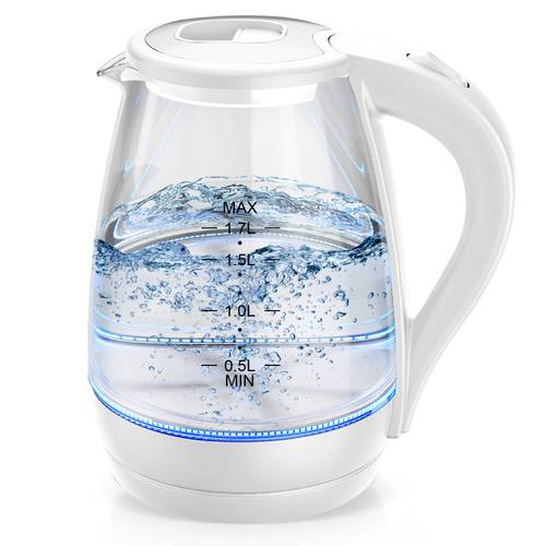 electric kettle 1 7l 1200w hot water boiler auto shut off boil bpa free borosilicate glass electric tea kettle