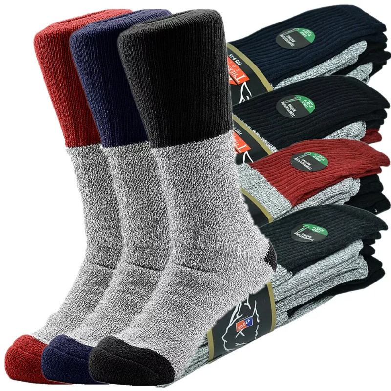 

3 Pairs Of Men's Winter Warm Equipment Heavy Duty Boots And Socks 10-15