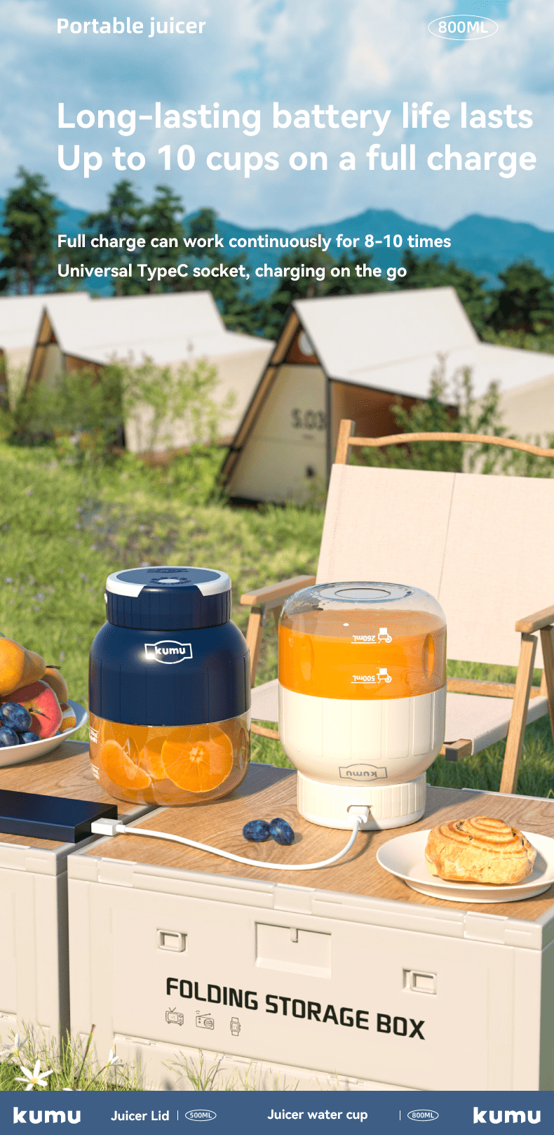 1 pc portable usb rechargeable electric juicer cup 28oz large capacity multi function fruit juicer mini blender for making smoothies juice details 4