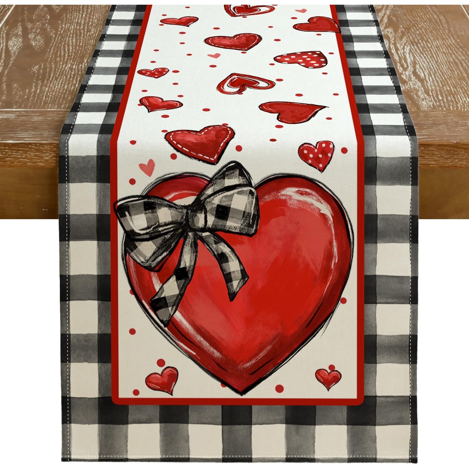 

Valentine's Day Table Runner 13 X 72 Inch, Decorative Farmhouse Table Decoration For Kitchen Dinning, Indoor Outdoor Dinner Party