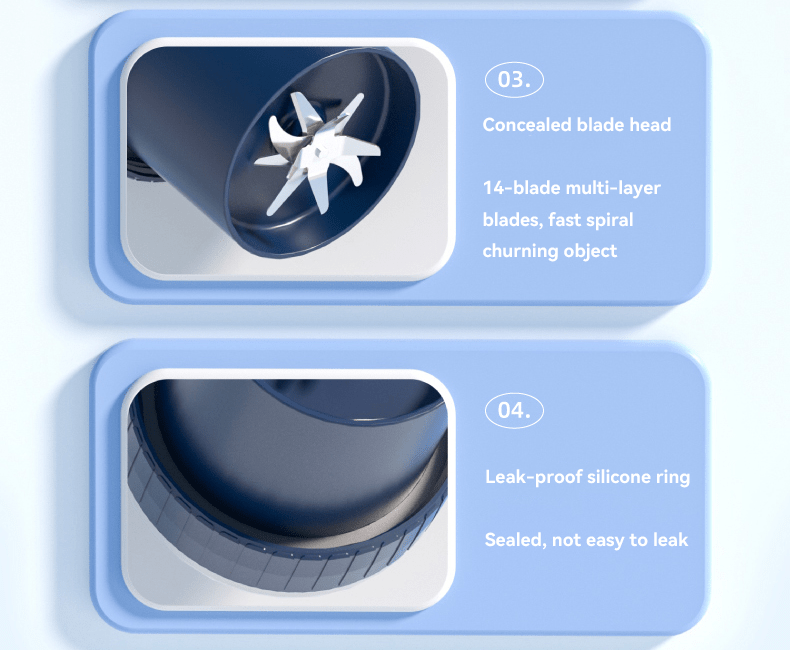 1 pc portable usb rechargeable electric juicer cup 28oz large capacity multi function fruit juicer mini blender for making smoothies juice details 9