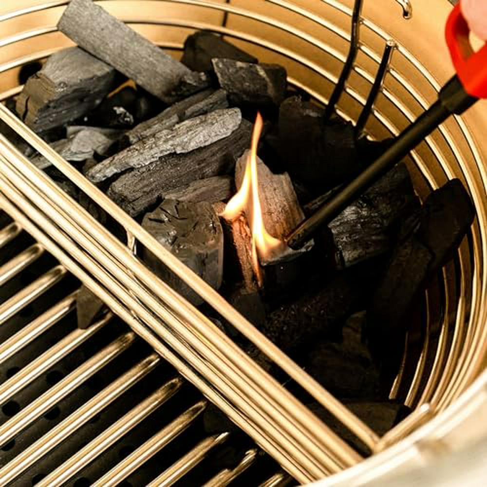 charcoal basket grill accessory to create multiple cook zones for joe ...