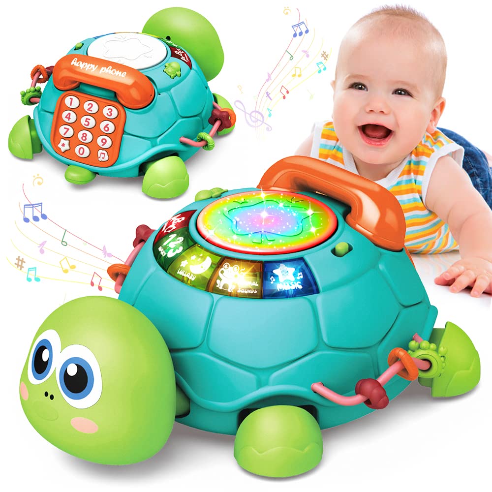 

Baby Toys 6 To 12 Months, Musical Turtle Crawling Baby Toys For 12-18 Months, Educational Toy With , Birthday Toy For Infant Toddler Boy Girl 7 8 9 Month 1-2 Year Old