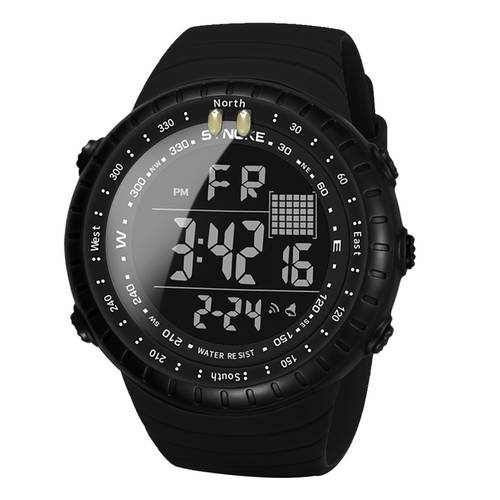 mens digital watch sports military waterproof chronograph wrist watches for men with led back ligh alarm date