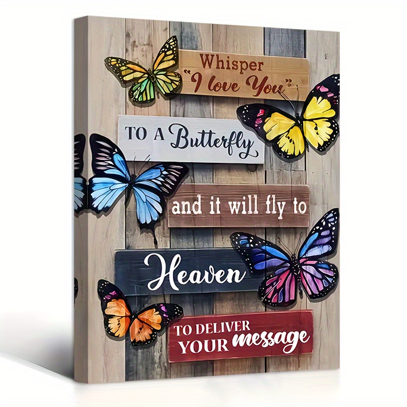 TEMU 1pc Wooden Framed Canvas Painting, I Love You To A Wooden Sign - Decor For Living Room, Bathroom, Bedroom, Kitchen - Valentine's Day, 16inch24inch-wrapped Canvas