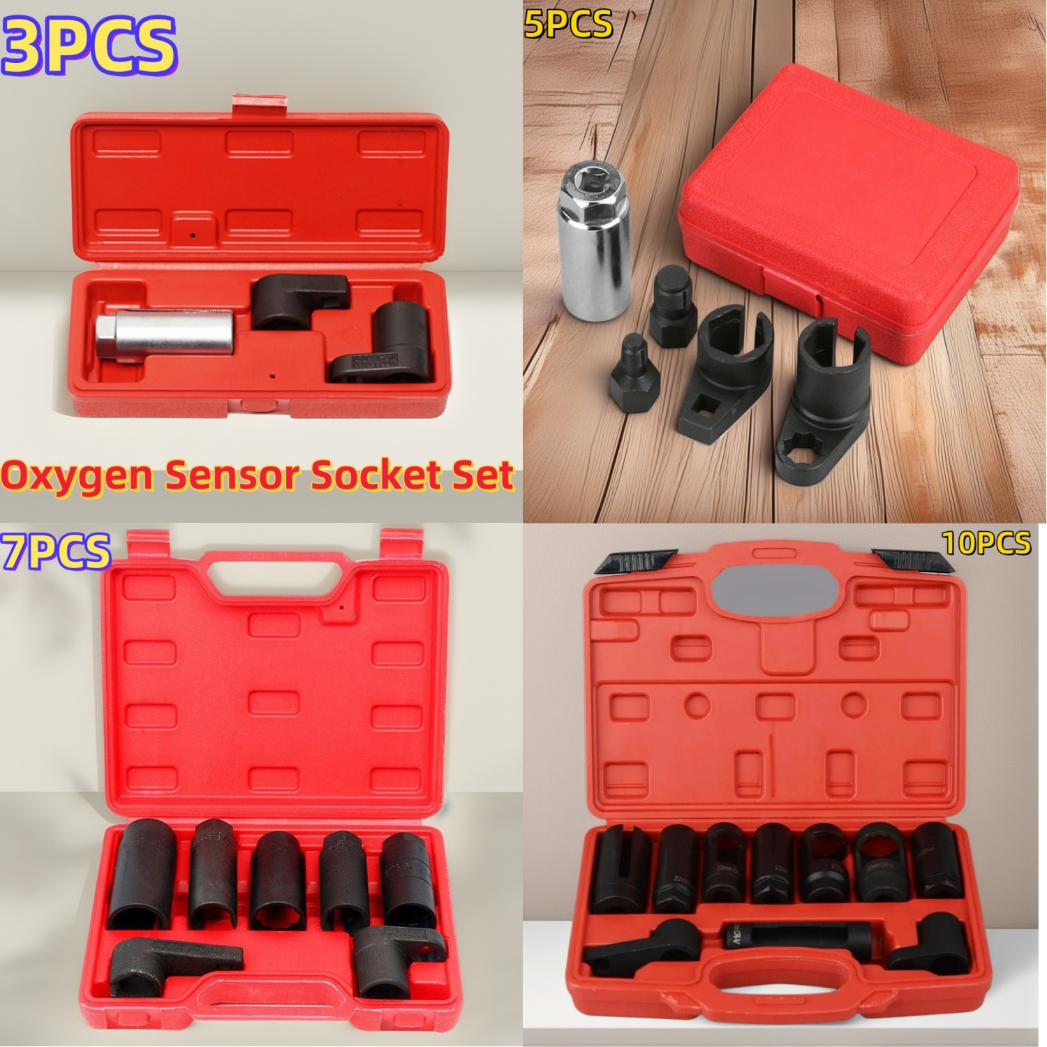TEMU Oxygen Sensor Socket Wrench Removal & Installation Tool, Multiple Types , And Professional Auto Repair Tool
