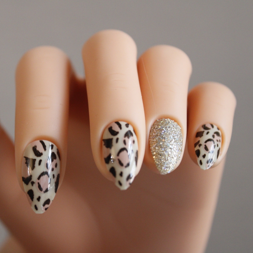 

On Nails - Leopard Print Long, Glue On Nails For Women Gift, Fit Natural Reusable Stick On Nails - Fake Nails Kit