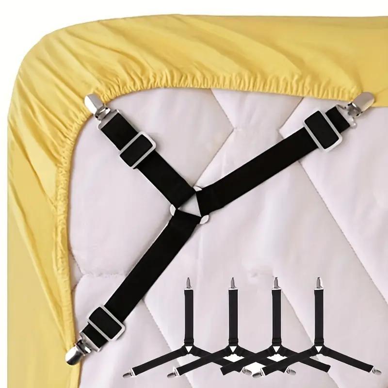 TEMU 4 Pcs Sheet Holder Strap Sheet Holder Sheet Holder - Adjustable Elastic Sheet Holder For Sheets