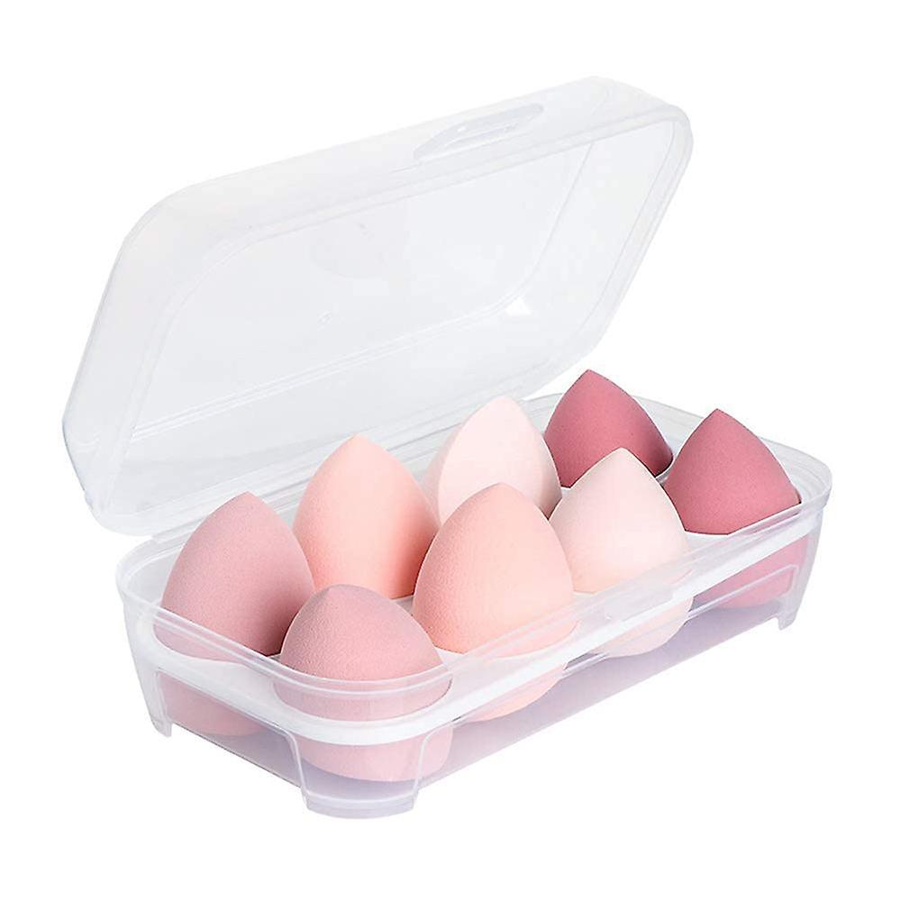 

8pcs Makeup Sponge, Use , Water-activated Expanding Egg-shaped Cosmetic Sponges, Multifunctional Makeup For Foundation And Concealer