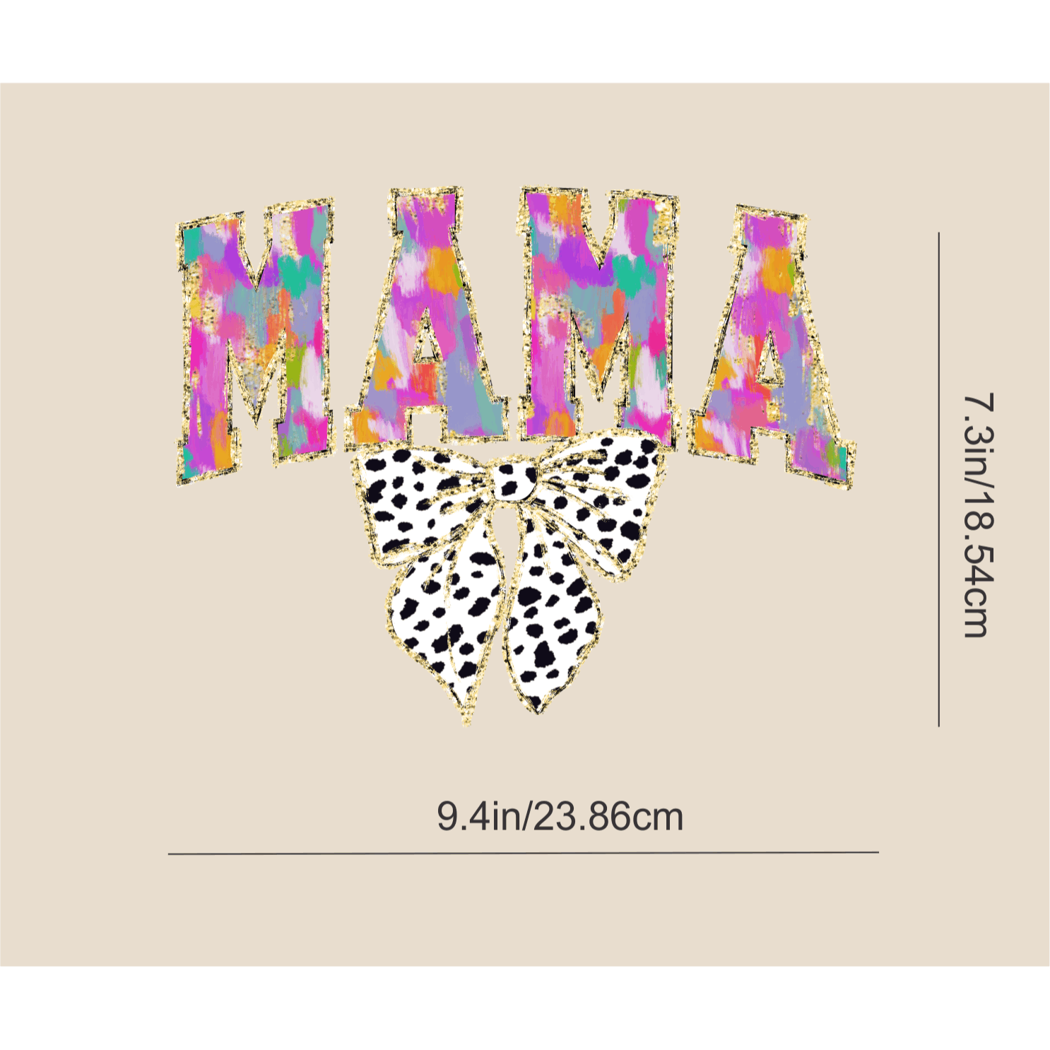 

Mama Coqeutte Bow Multi Color Dtf Transfers Iron On Stickers, Dtf Heat Press Decals For Diy T-shirts, Masks, Jeans, And Backpacks - Washable Plastic Adhesive Patches