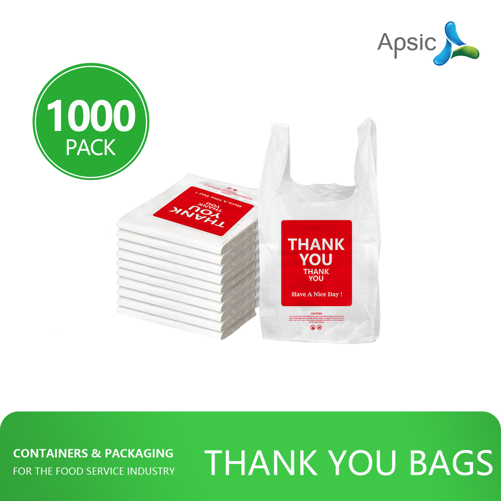 TEMU 1000 Pack Small Thank You Plastic Bags, Reusable Shopping Bags With Handles, Disposable Restaurants And Supermarket Merchandise Bags, Grocery Bags, T Shirt Bags, Trash Bags In Bulk