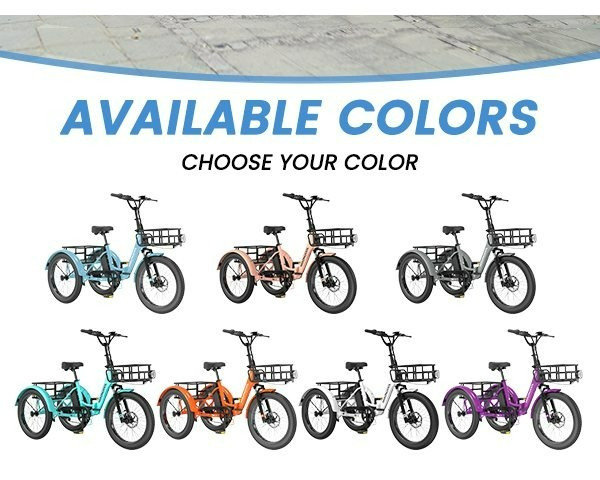 20 fat tire adult foldable   500w 48v   motorized 3 wheel electric bicycle   foldable removable   travel off road Product details 0