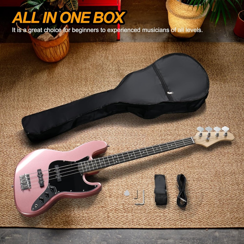 4 string electric bass guitar full size jazz style bass - Temu