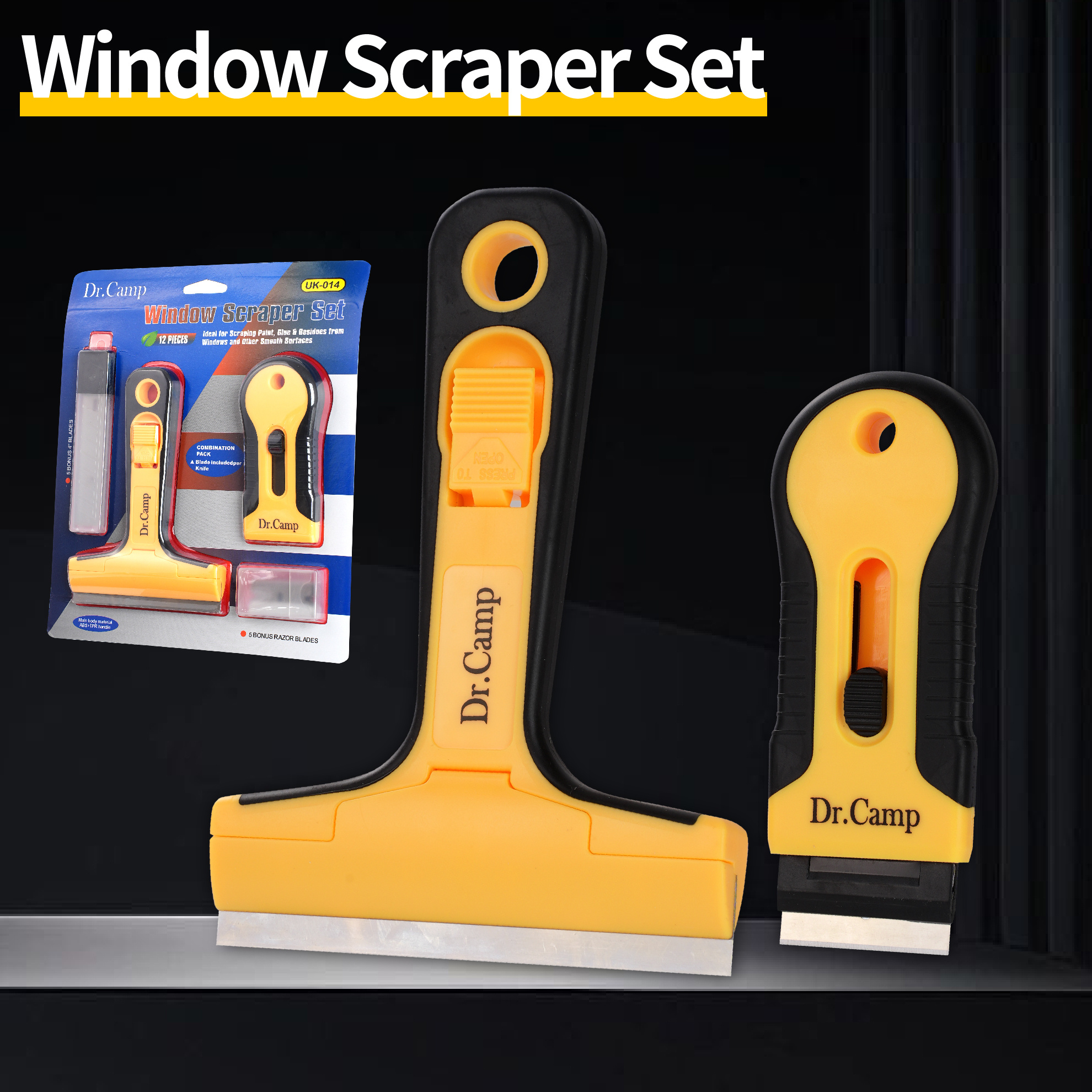 Temu – TEMU Scraper Tool, 12 Extra Included, Suitable For Paint, Decals, Adhesive & Label Removal, Ideal For Windows, Stoves & Glass Cleaning