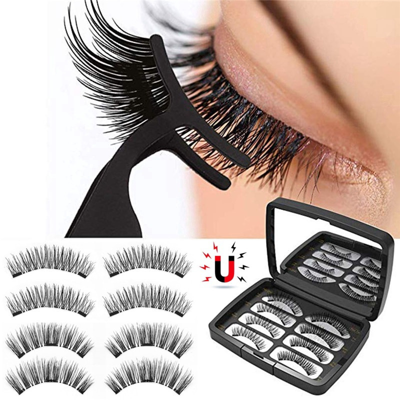 

8 Pieces/16 Pieces Magnetic Eyelashes, 7 Times The Adsorption Force, Reusable Double Magnetic Eyelashes, Quantum Magnetic Eyelashes Set, 3d False Eyelashes,