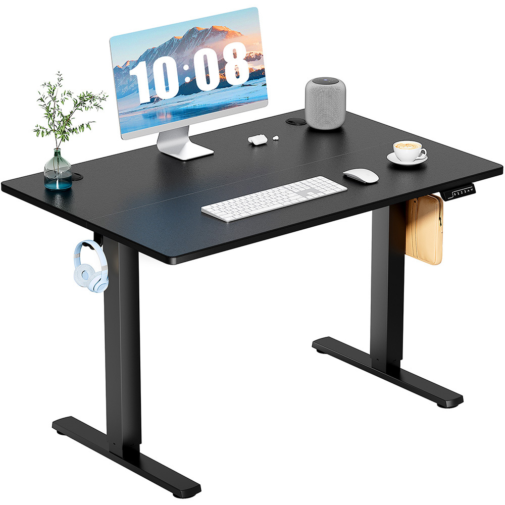 

Idle Way Black/rust/oak/ Adjustable Height Standing Desk - 40 X 24 Inch Sit To Stand Up Desk With Board, Home Office Computer Table With 2 Hook And Wire Hole For Work