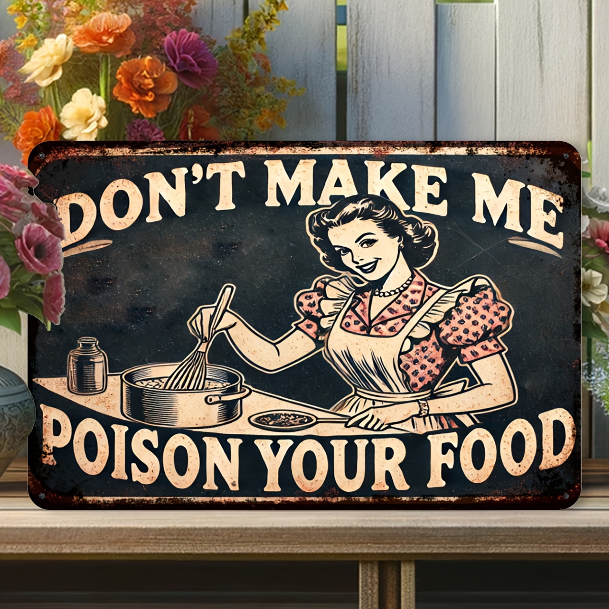 

Metal Tin Signs Don't Your Food" Vintage Tin Signs Sign - 8x12 Inches, Home, Kitchen, Bar, Cafe & Garage Decor, Ideal Christmas Gift,