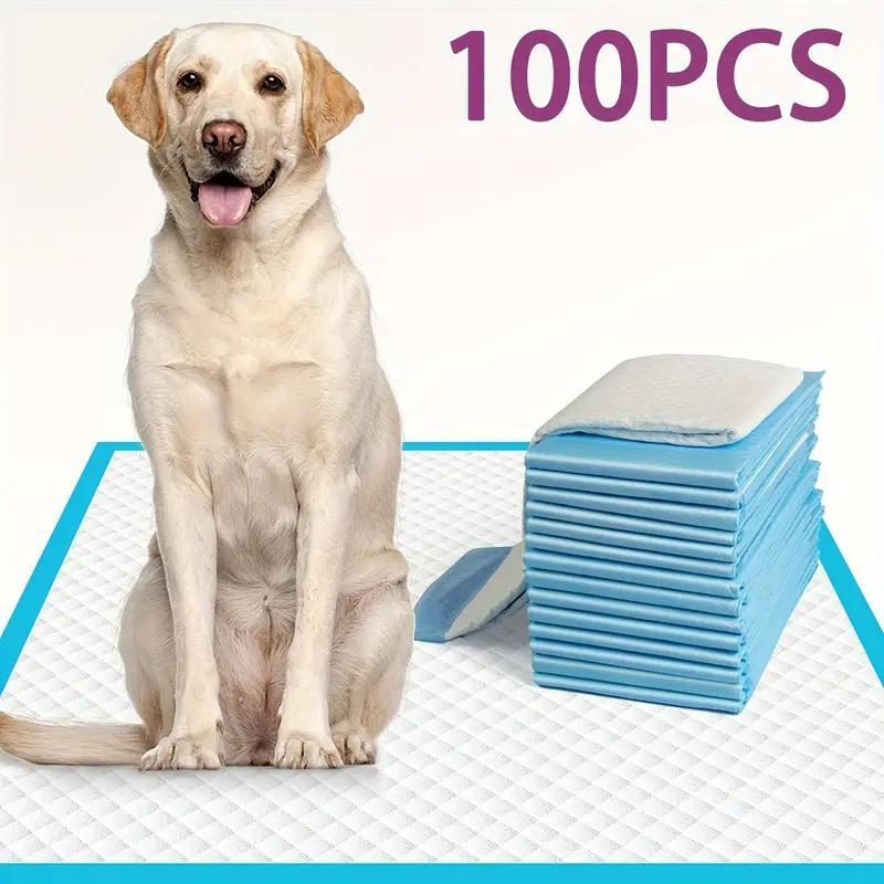 TEMU 100pcs 22x22" Large Disposable Absorbent Dog Training Pads - Essential Dogs Litter & Housebreaking Supplies For Pet Owners - , Leak-proof, And Easy Pet Pee Pads For Faster Potty Training
