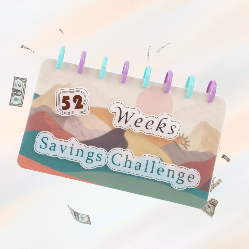 

Savings Binder Week Savings Challenge, 2025 Reusable Budget Book With Cash Envelopes, Christmas Present Gifts Money Binder For Saving