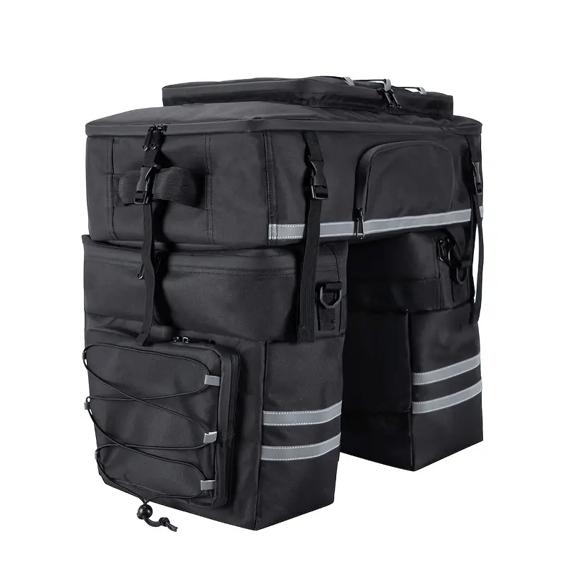 TEMU Bike Rack Carrier Bag,large Capacity Bags Bike,bike Bag 3 In 3 Bicycle Bags, Commuting, Camping And Outdoor,with Rain Cover