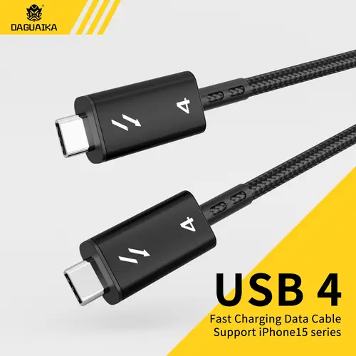 4 usb c to type c cable 40 usb c data cable pd 240w fast charging type c charge line for ipad