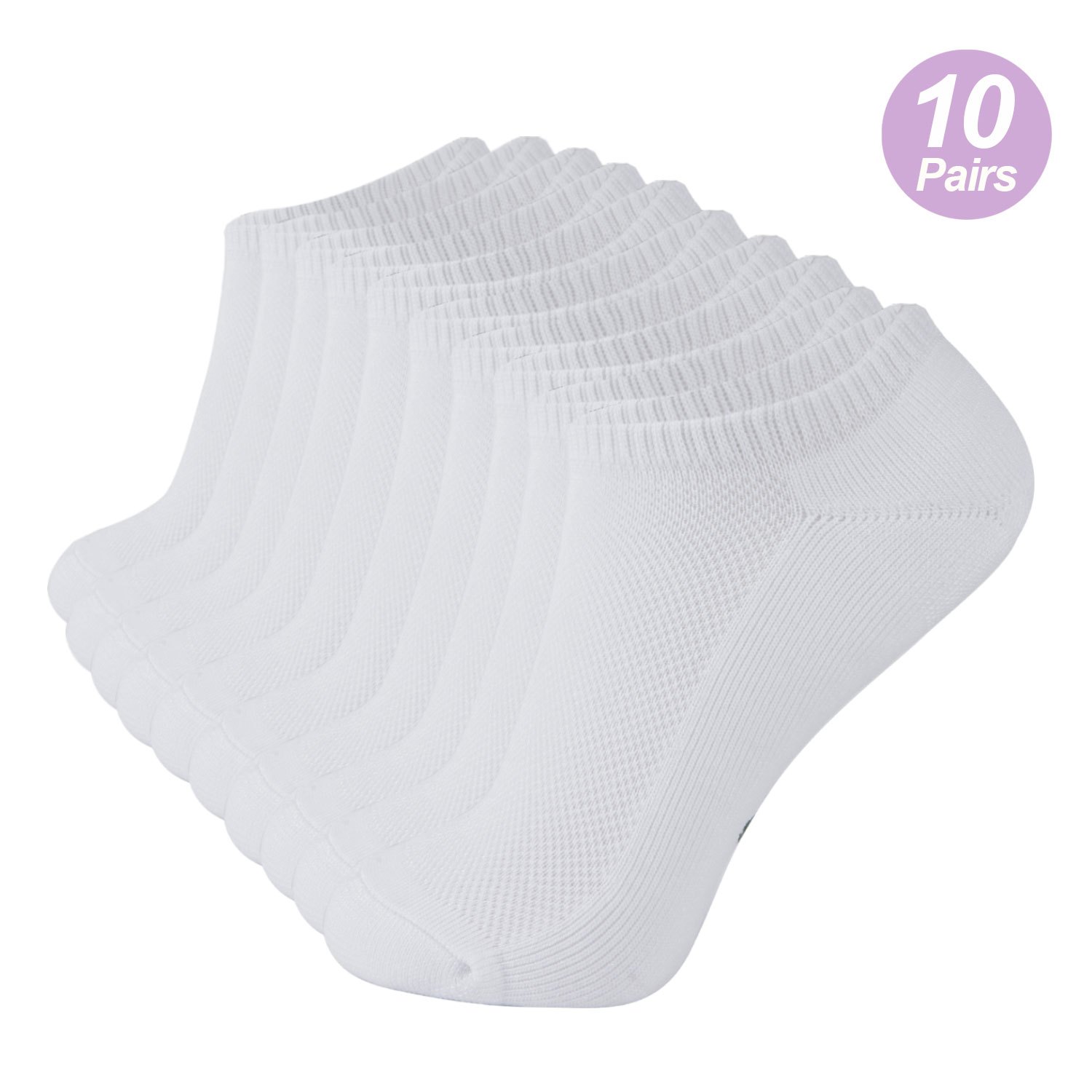 

10 Pairs Of Breathable, Comfy Womens Solid Colour Low Cut Socks - Elastic, Stretchy, And Moisture-wicking For Outdoor Activities And Casual Wear