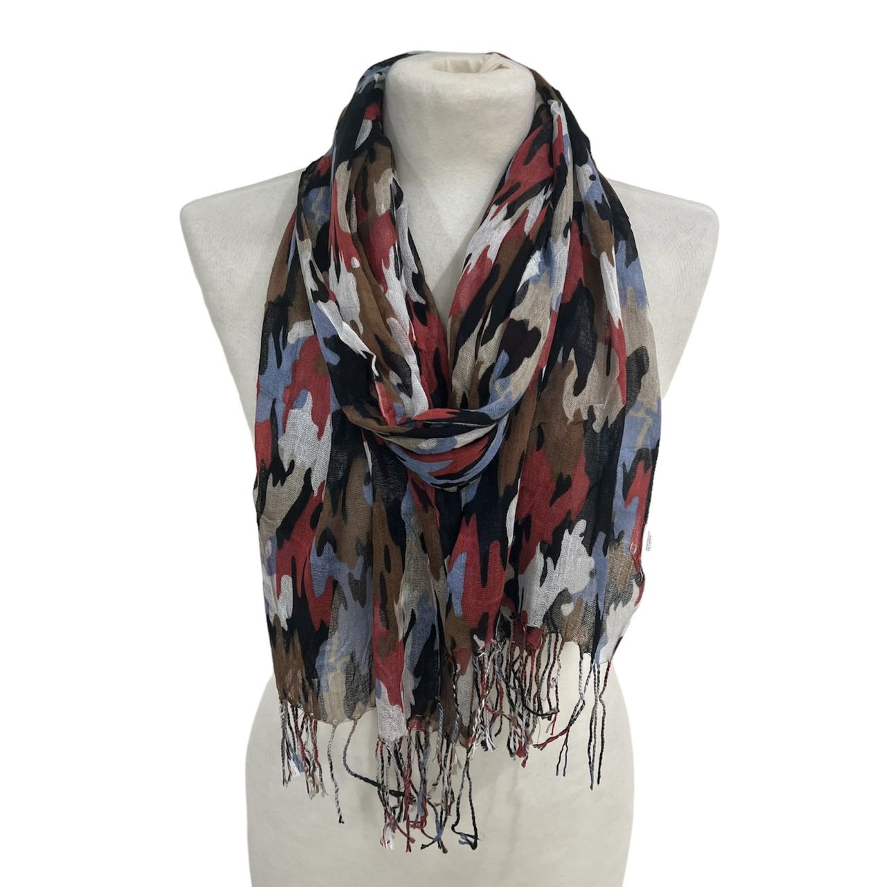 

Patterned Colorful Viscose Printed Scarf For Women