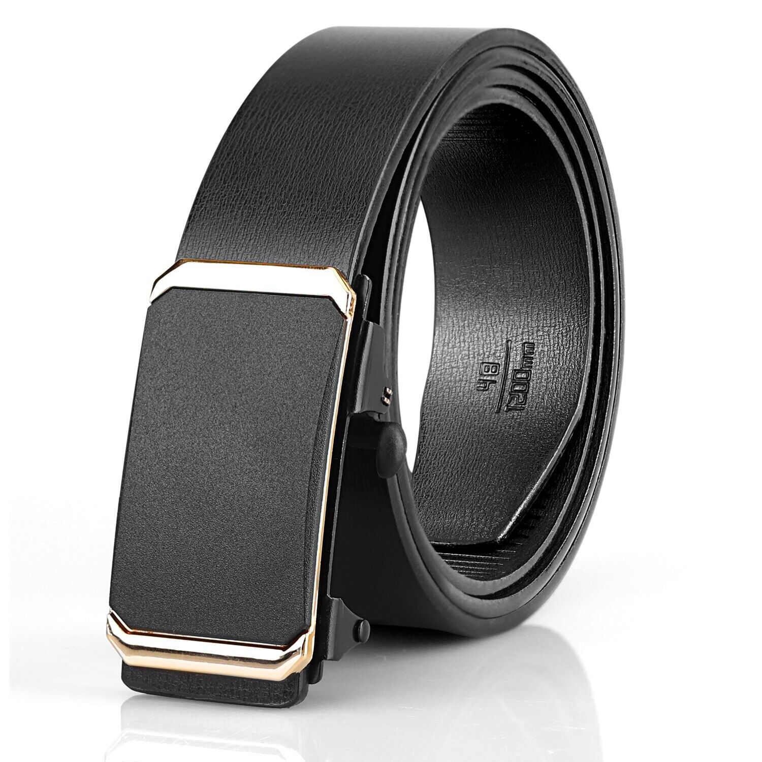 47 2inch mens ratchet belt genuine leather mens belt slide Temu - Main Image