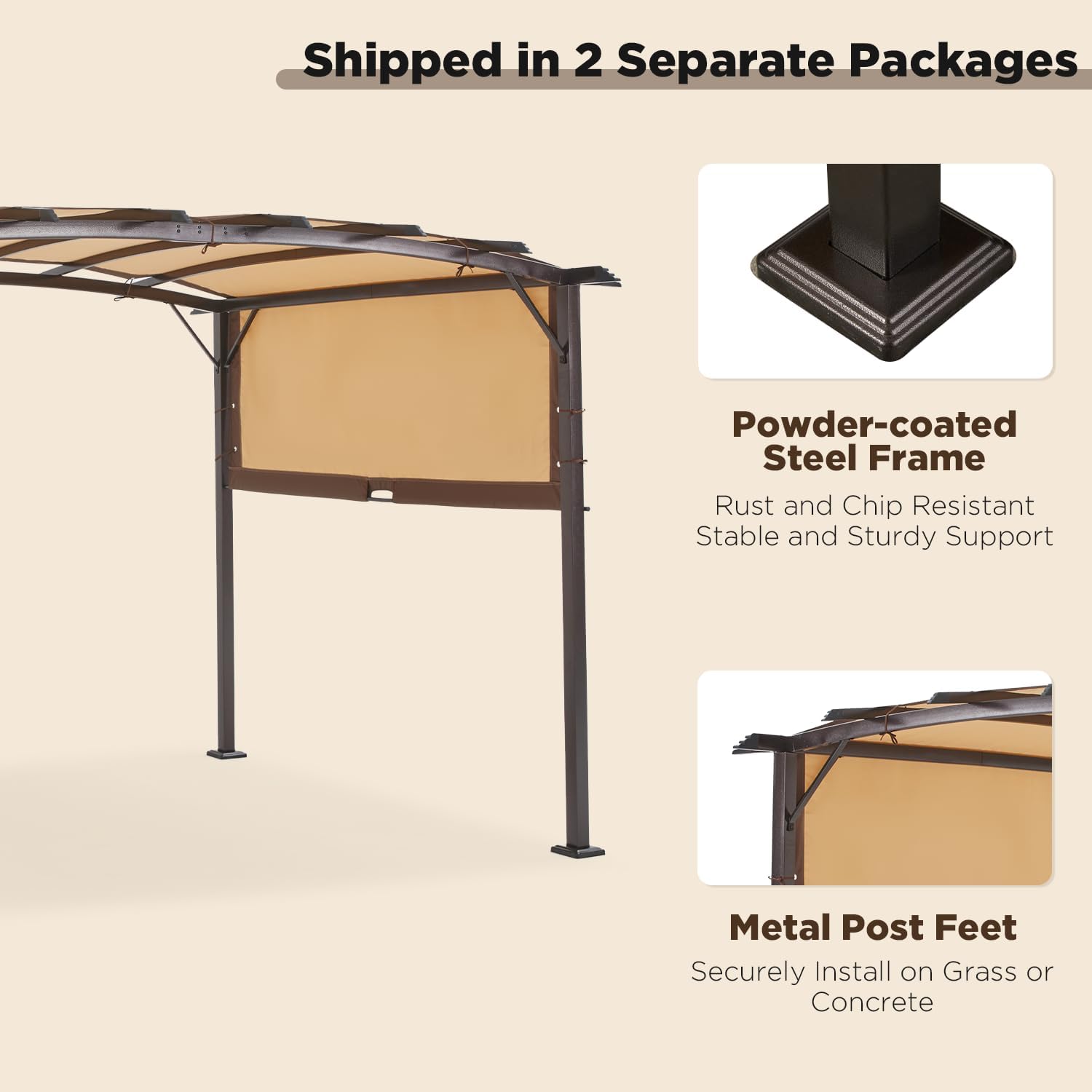Pergola 9 X 12 Outdoor Pergola Metal Patio Pergolas And Gazebos