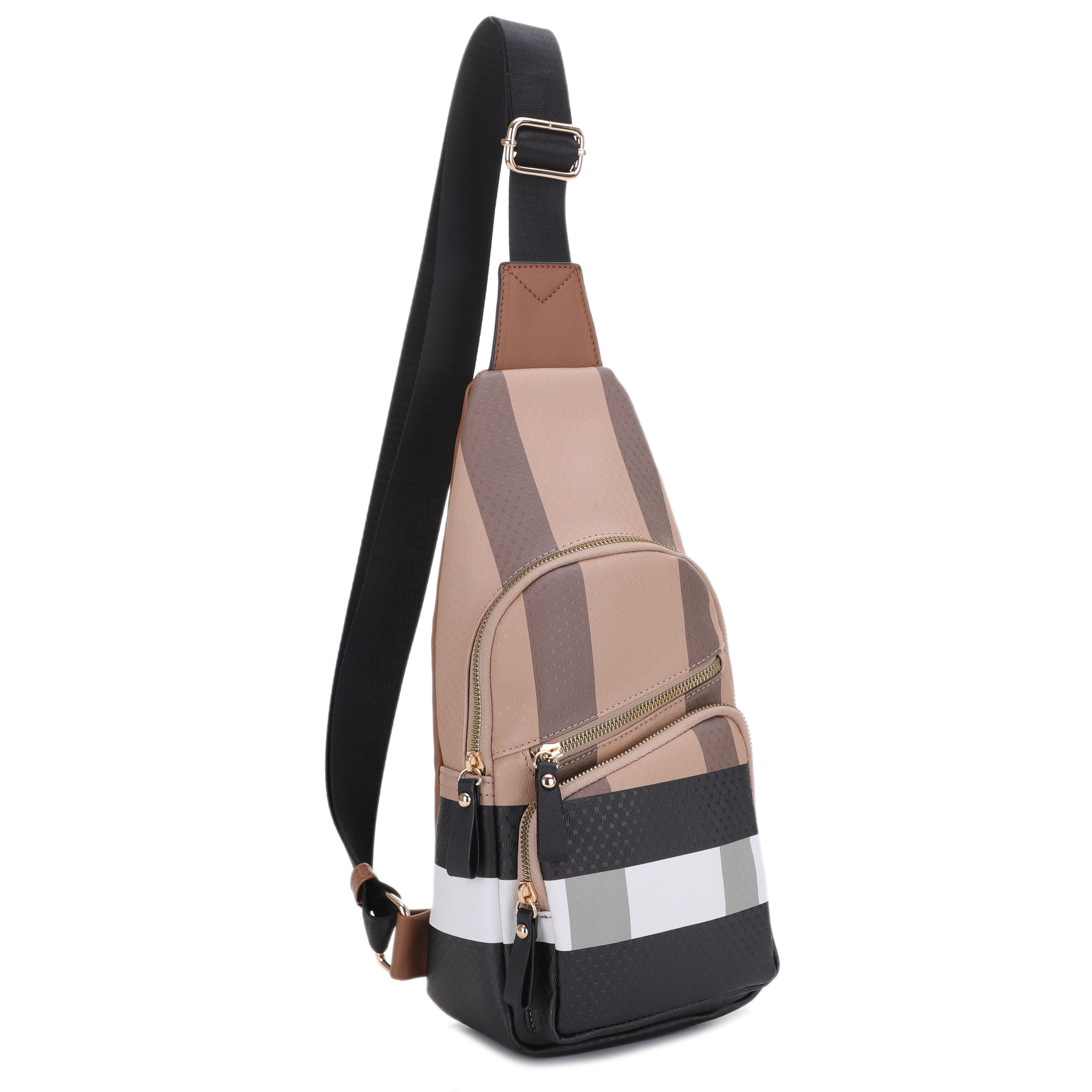

Print Zipper Lining Women Fashion Sling Bag, Retro