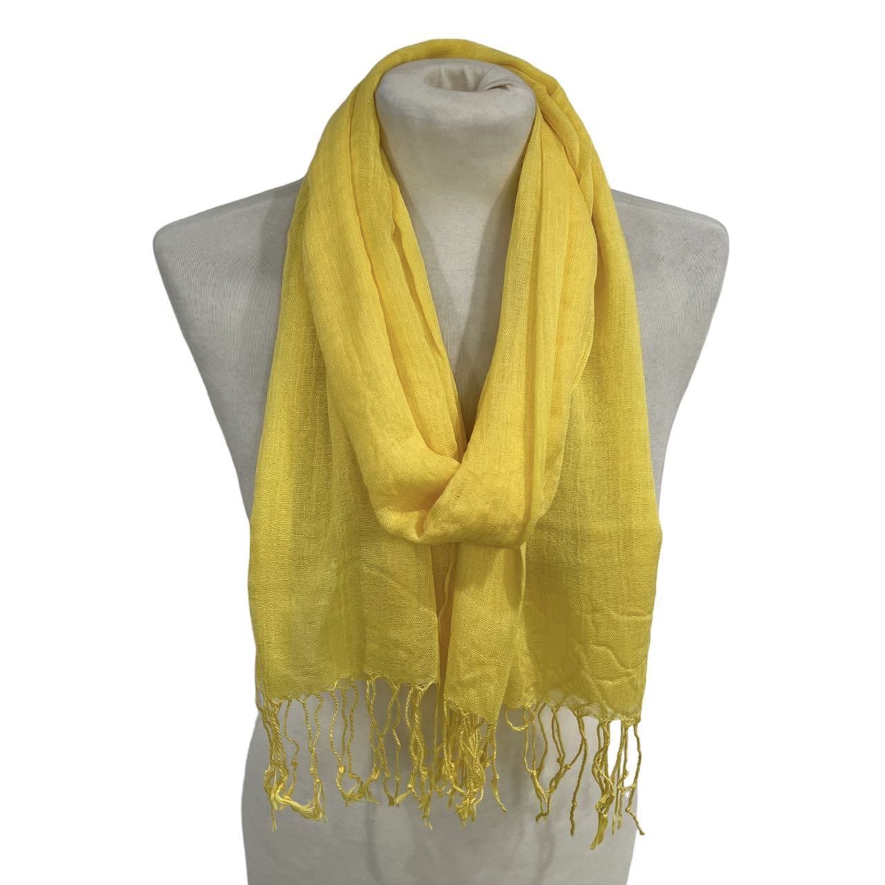 

Classic Solid Yellow Viscose Scarf