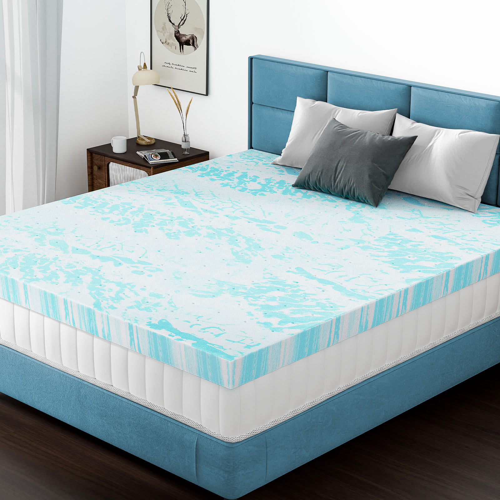 Memory Foam Mattress Topper Cooling Mattress Pad Gel Temu
