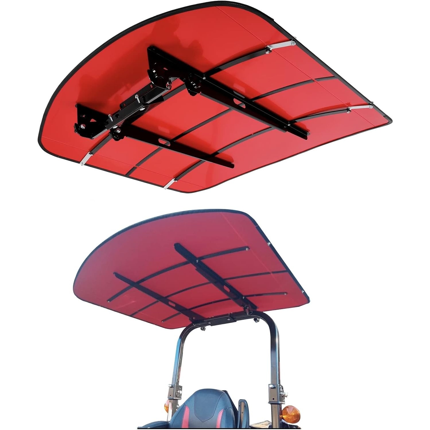 

Tractor Canopy For Rops 48-3/8" X 48-3/8" - Red Rops Canopy For Tractor And Mowers Umbrella (will Add About 4'' To The Height Of The Tractor)