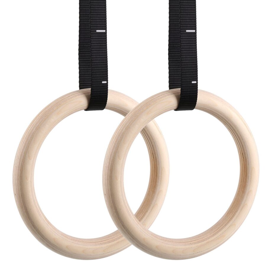 

28mm Gymnastic Rings Wooden Rings, Adjustable Birch Pull Up Ring, Fitness Hanging Ring, Fitness Equipment