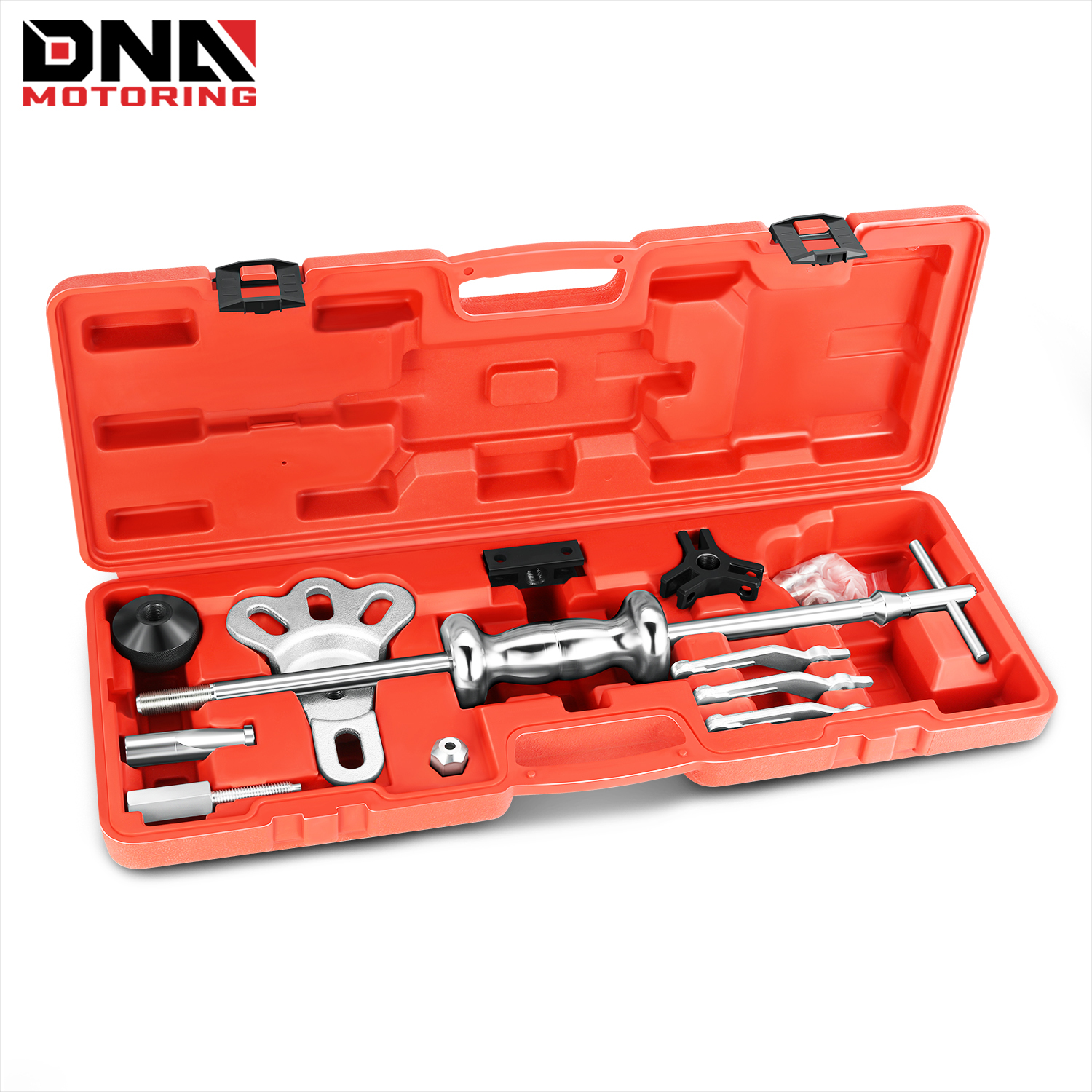 TEMU 8-way Slide Hammer Dent Puller Set Auto Body Repair Tool Kit For Most Front-wheel Drive Hubs Rear Axle Shafts, With Carrying Case, Tools-00294