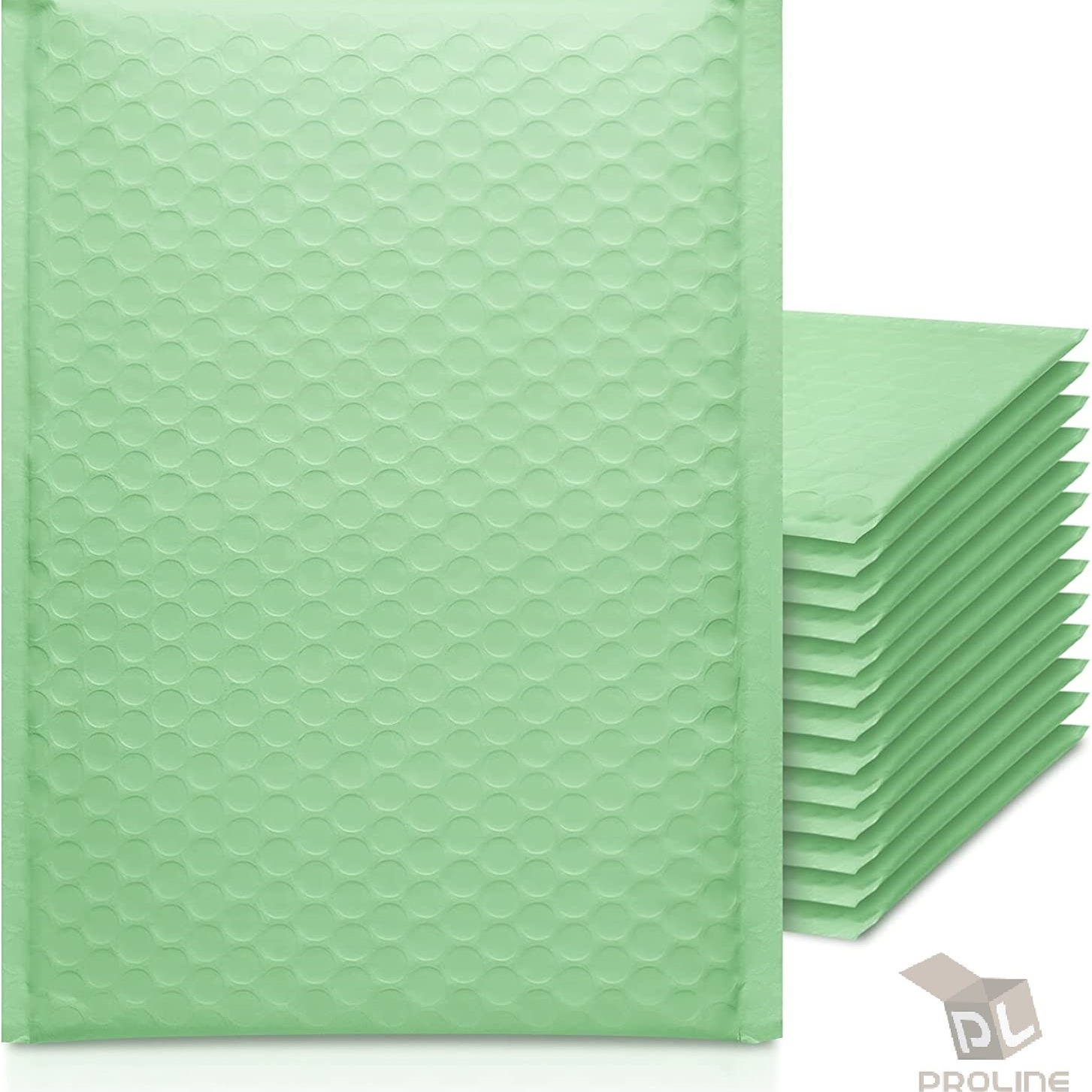 

Proline Green Poly Bubble Padded Envelopes Self-sealing Mailers Extra Wide 6x10
