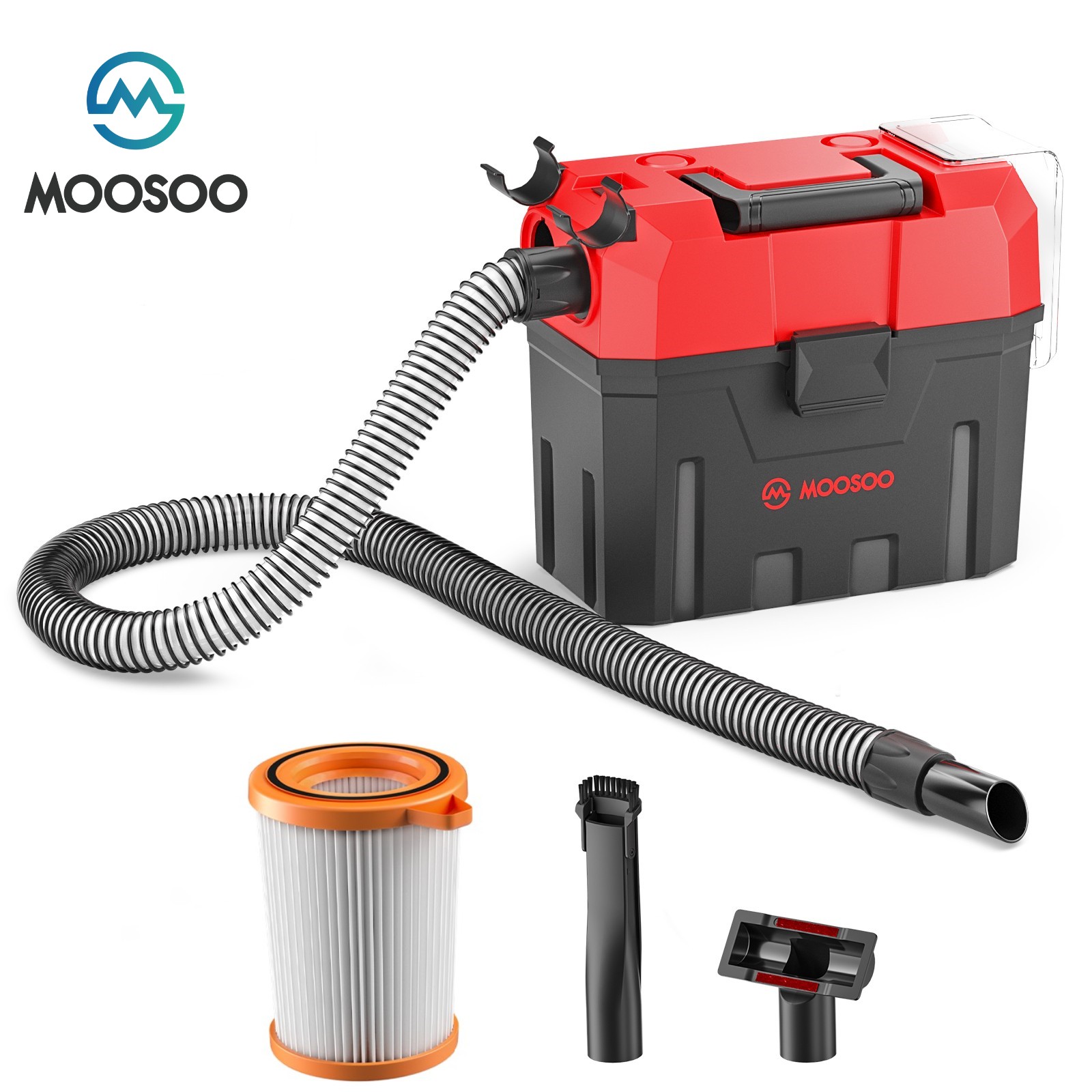 

Moosoo L7 Small Cordless Shop Vac, Portable Shop Vacuum Wet And Dry With Blower For Home/garage/car