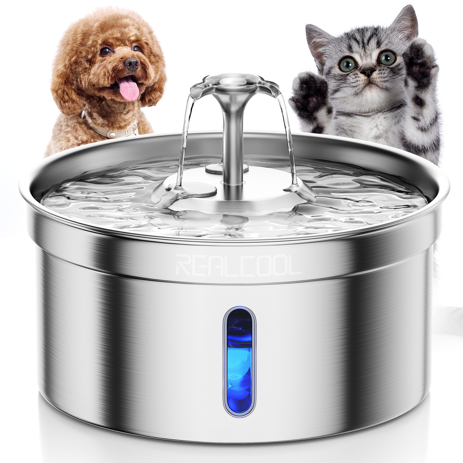 

Cat Water Fountain Stainless Steel 3.8l/130oz,large Capacity Pet Water Fountain For Cats Inside, Automatic Dog Water Dispenser With Quiet Pump, Suitable For Multi-pet Households