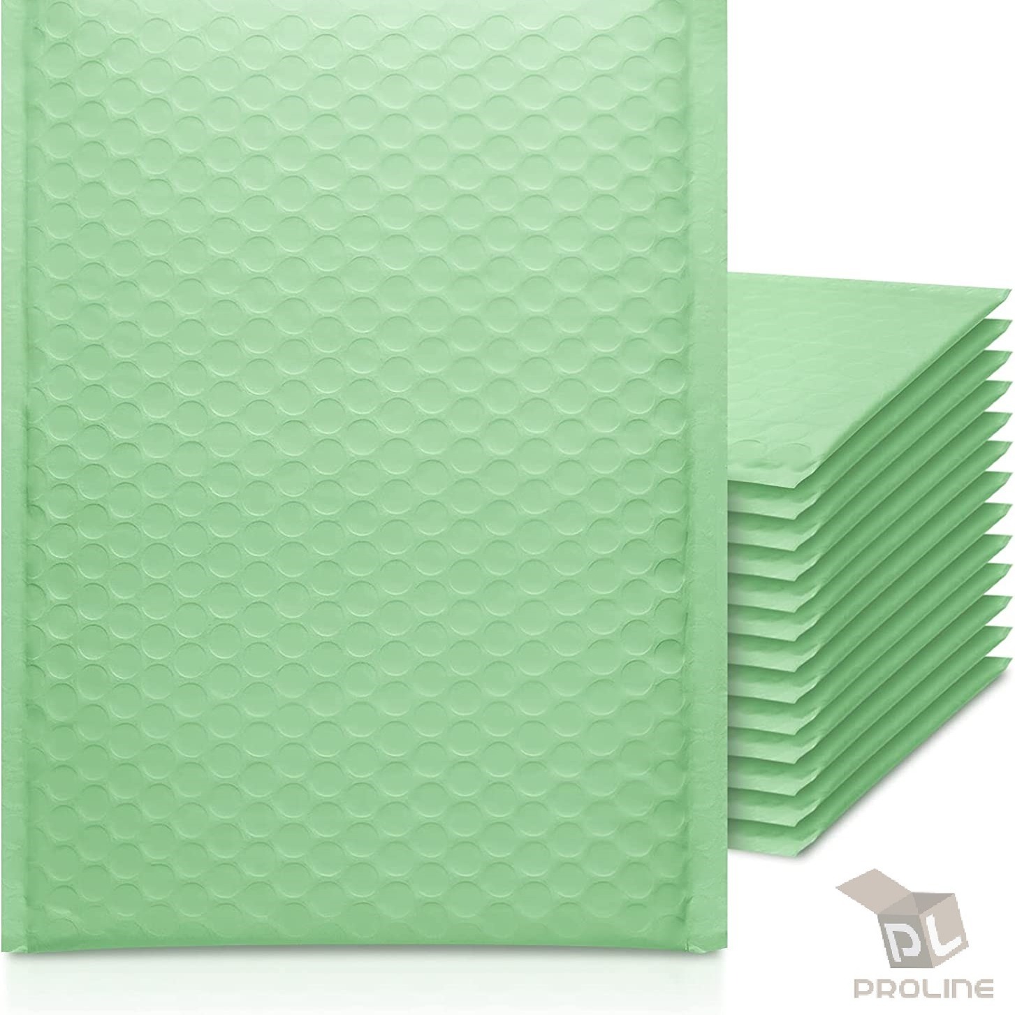 

Proline Green Ash Poly Bubble Padded Envelopes Self-sealing Mailers 4x8 (inner 4x7)