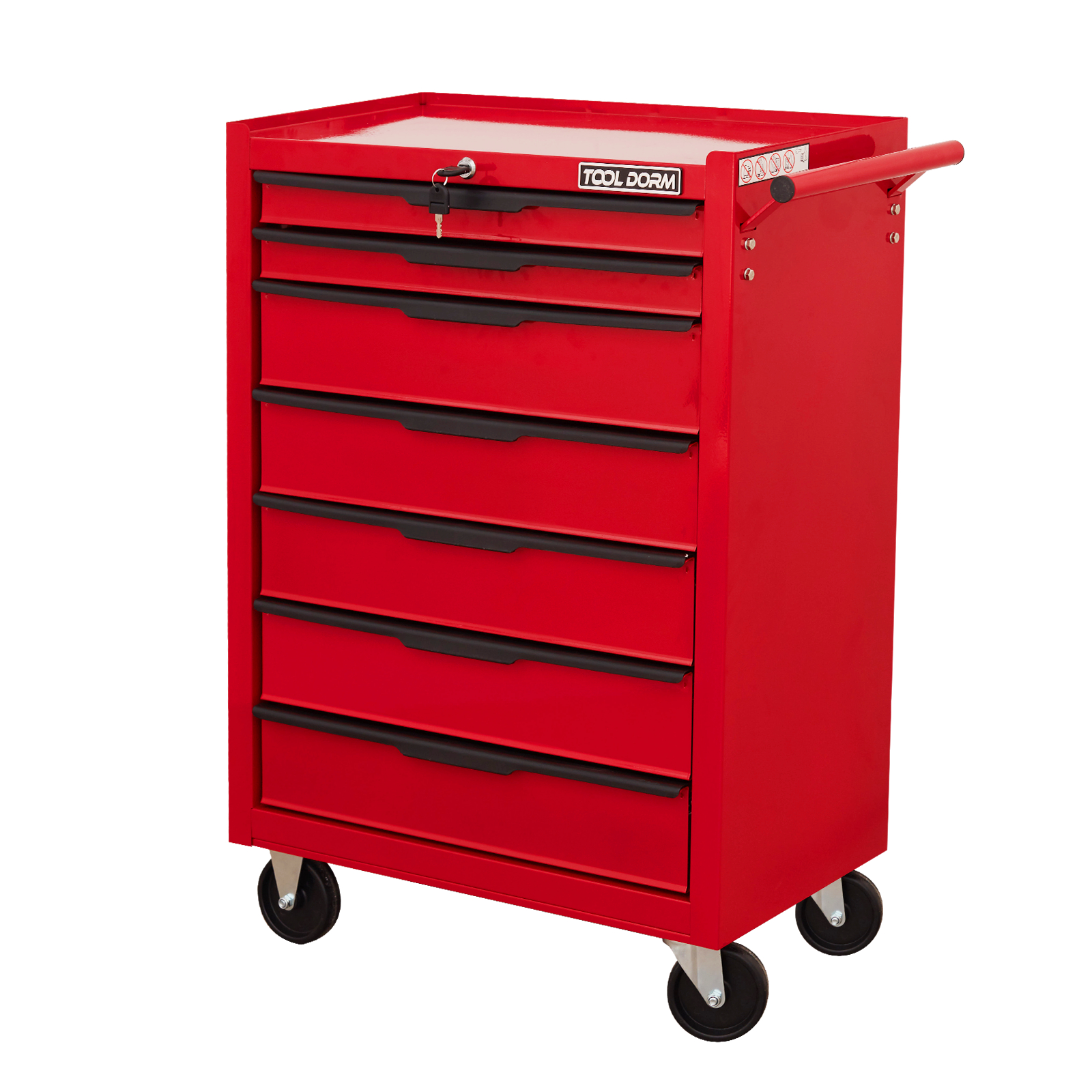 

Tool Cabinet/cart 24.2inch With 7 Drawers And Wheels, Metal Rolling Tool Boxlocked Drawers Storage Organizer Cabinet For Garage, Warehouse, , Workshop