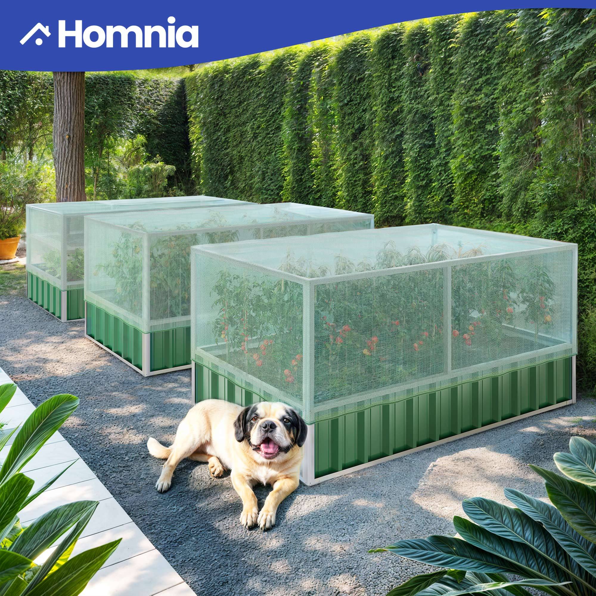 

Homnia Elevated Raised Garden Bed 5.7' X 3' X 2' Net Mesh Galvanized Steel Pet Barrier