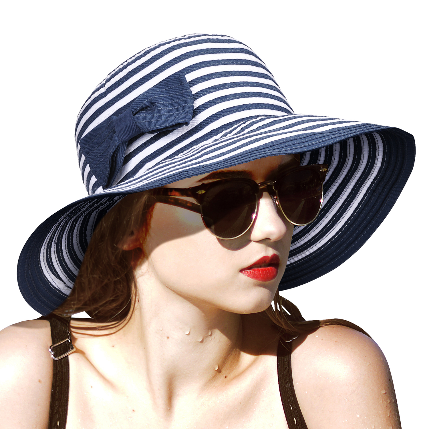 

Wide Brim Straw Hat For Women, Stylish Foldable Uv Sun Protection Beach Travel Hats, Suitable For Outdoor Activities