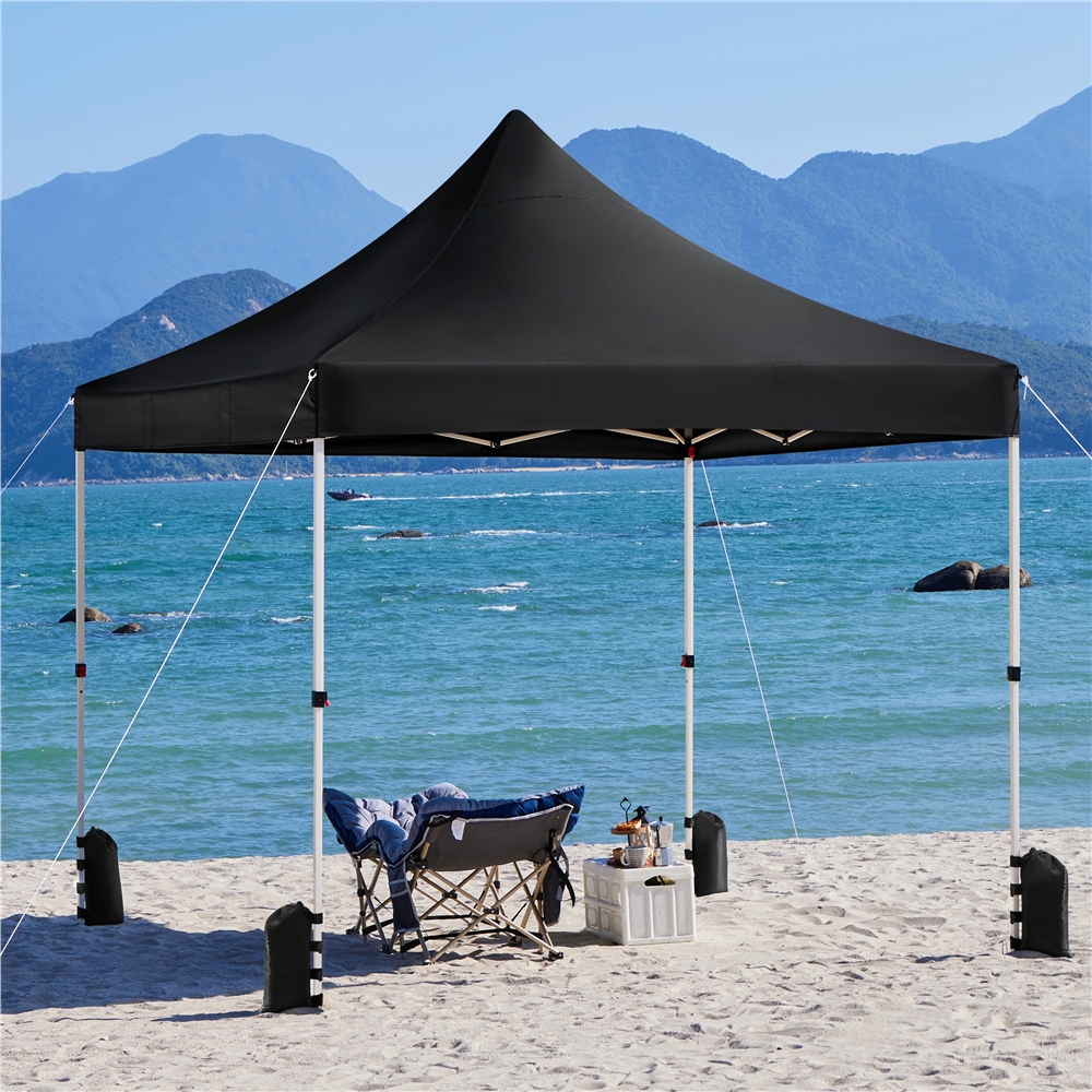 

Commercial Instant Portable Canopy Tent Water-resistant & Height Adjustable For Outdoor, Black