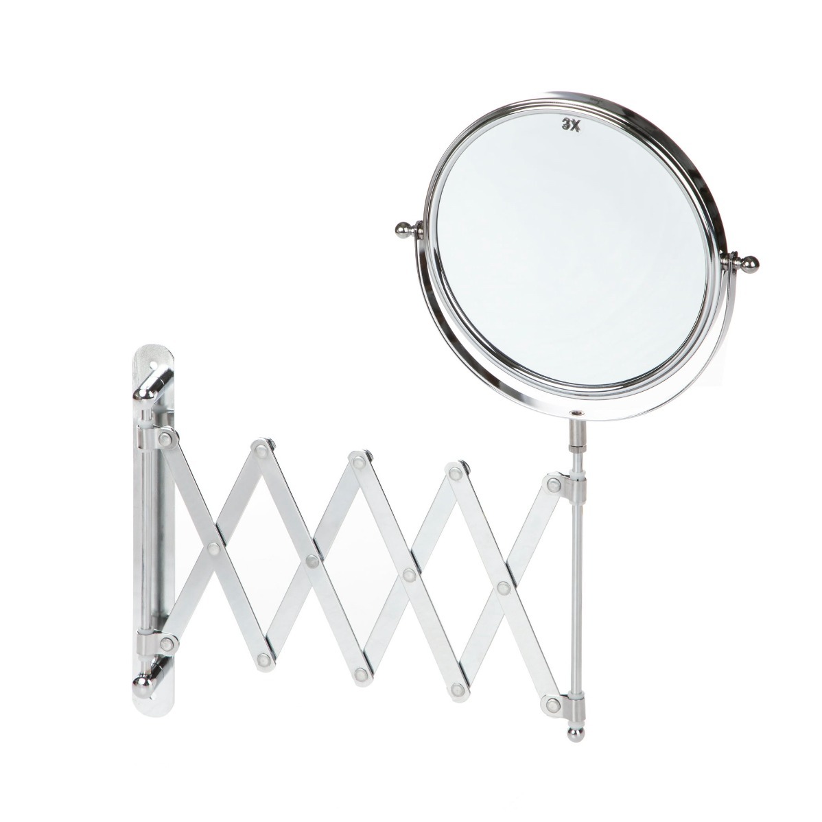 

Makeup Mirror Mirror Stainless Steel Telescopic Wall-mounted Mirror Makeup Mirror Bathroom Wall-mounted Mirror Dressing Mirror